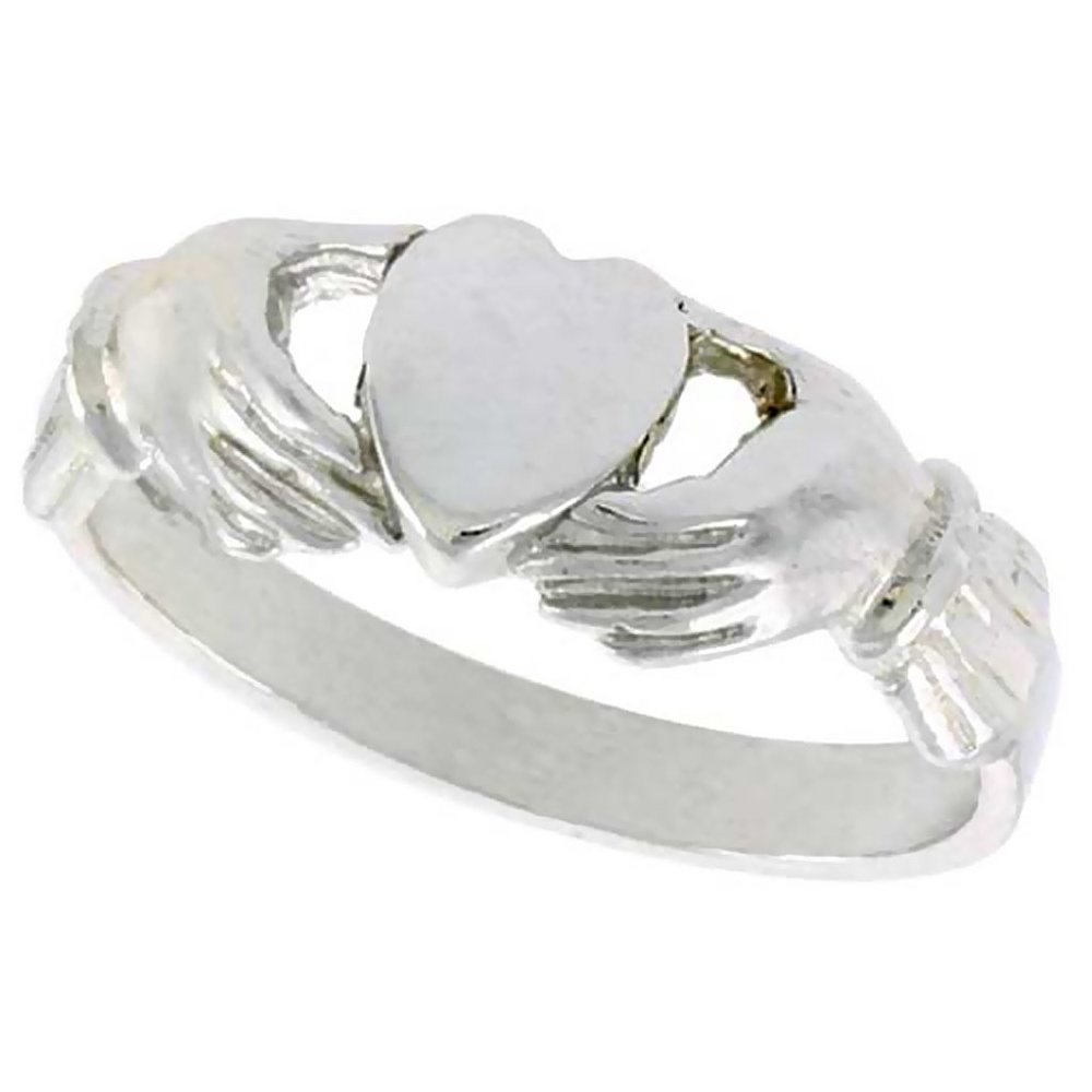 Sterling Silver Fenian Claddagh Ring without Crown